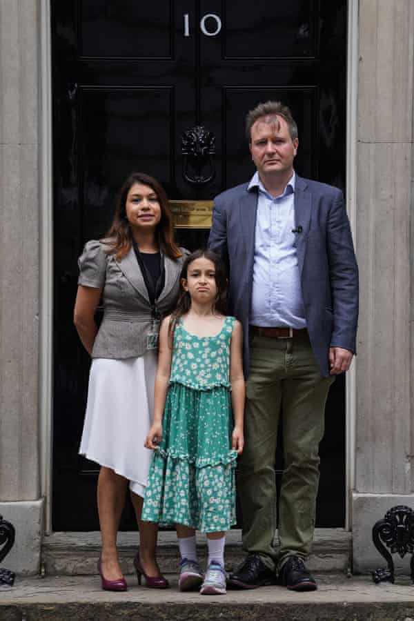 Tulip Siddiq MP, left, with Gabriella and Richard Ratcliffe as they handed in a petition to 10 Downing Street, London, in September to mark the 2,000th day Nazanin Zaghari-Ratcliffe had been detained in Iran.
