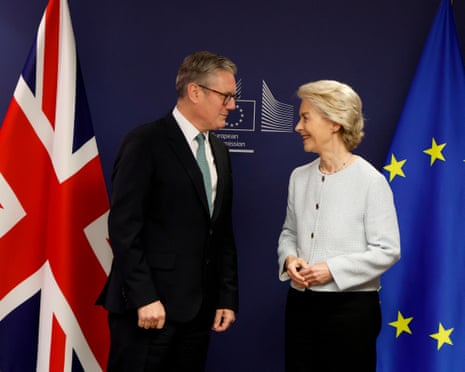 Britain’s prime minister Keir Starmer meets European Commission president Ursula von der Leyen in Brussels in October 2024.