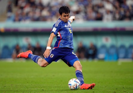 Wataru Endo in action for Japan