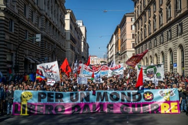 Rome, ItalyDemonstrators at the city’s No Kings protest.