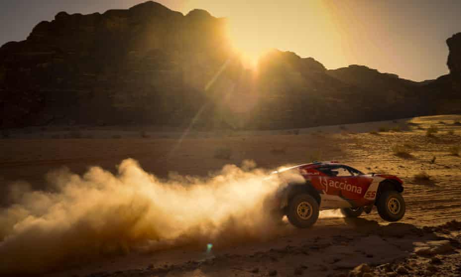 Carlos Sainz of the Sainz XE Team in action during the season-opening race in Saudi Arabia in April