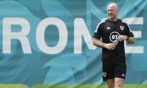 Wales manager Robert Page during a team training session.