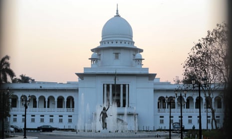 The Lady Justice statue outside the supreme court in Dhaka.