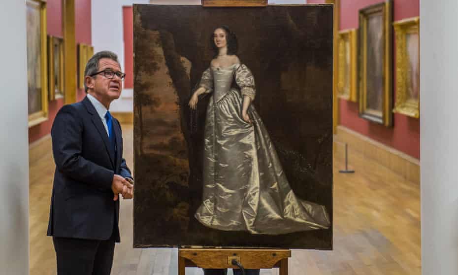 Portrait of an Unknown Lady painting with Lord Browne, the Tate’s chairman.