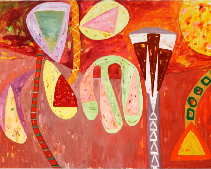 ‘Riot of colour’: Gillian Ayres show in Devon just the tonic for gloomy times