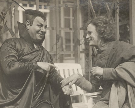 Emil Jannings and Gösta Ekman in costume as Mephisto and Faust.