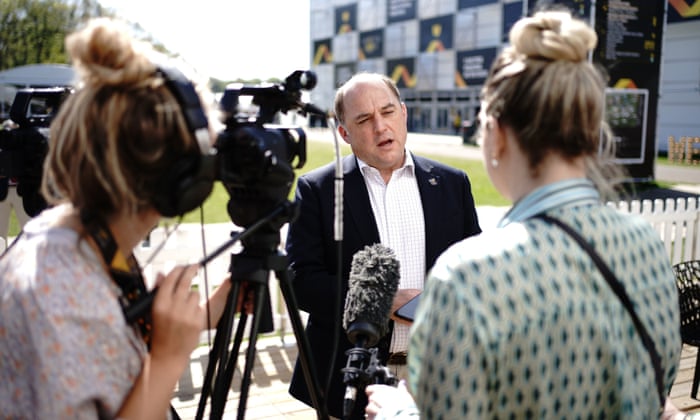 UK defence secretary Ben Wallace speaks to the media at the Invictus Games in the Hague, Netherlands.
