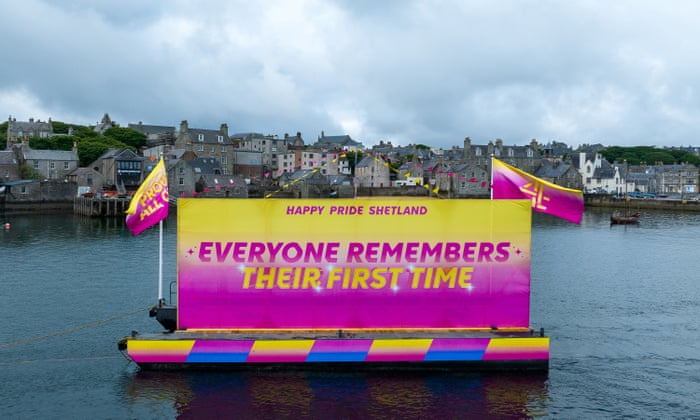Channel 4 Pride float in Shetland