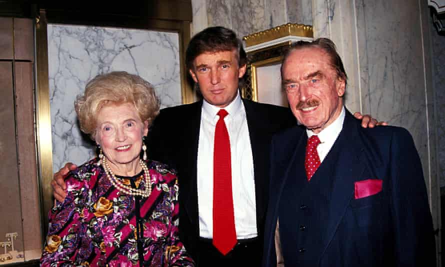 Donald Trump with his mother, Mary, and father, Fred.