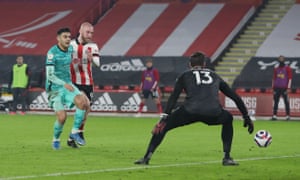 McBurnie’s goal is disallowed.