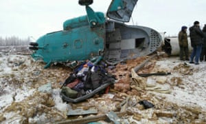 Site of Mi-8 helicopter crash in northern Russia.