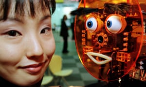 A robot, called Pong, in Tokyo