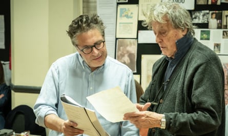 Tom Stoppard, right with director Patrick Marber, in rehearsal for Leopoldstadt.