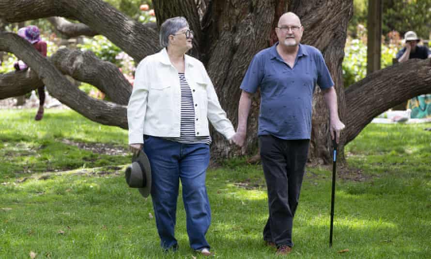 Kate Reilly and Steve Smith walking