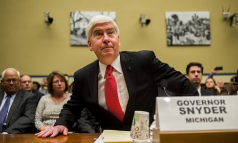 Rick Snyder, the governor of Michigan, before a hearing about the Flint water crisis in front of the US House committee on government oversight and reform in March 2016.