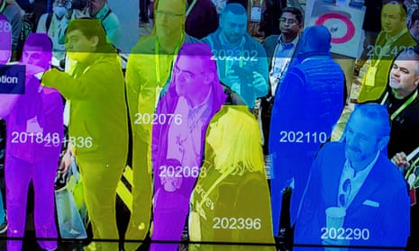 Facial recognition technology demonstrated at a trade show in Las Vegas in January 2019. 