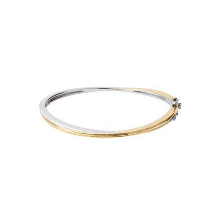Aurora Weave Mixed Metal Bangle