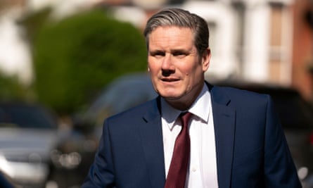Keir Starmer, pictured in on 22 April 2020 shortly after being elected Labour leader.