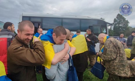 Ukrainian PoWs after the prisoner exchange