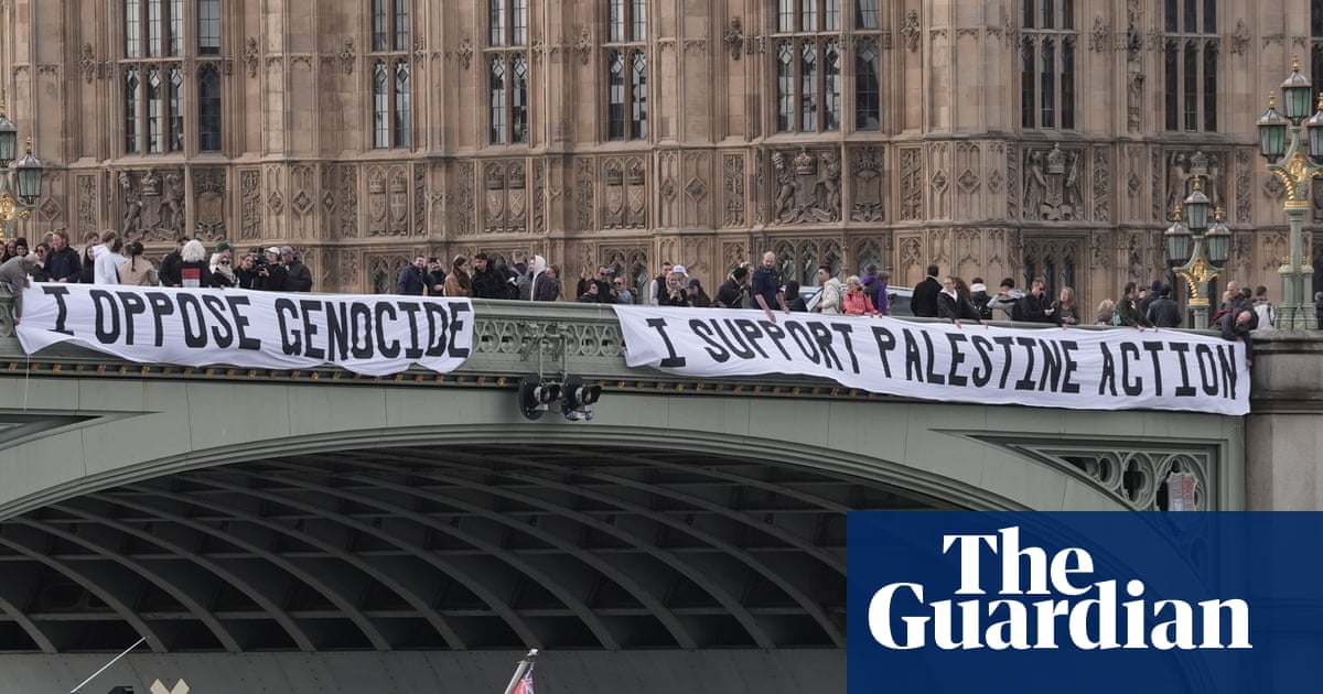 Palestine Action protest: police begin making arrests at London demo
