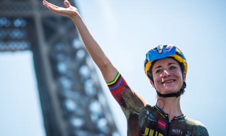 The Netherlands’ Marianne Vos finished second in the first stage.