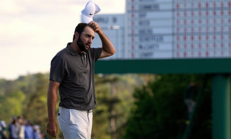Scottie Scheffler struggles in unfamiliar Masters role of tortoise chasing the hare | The Masters | The Guardian
