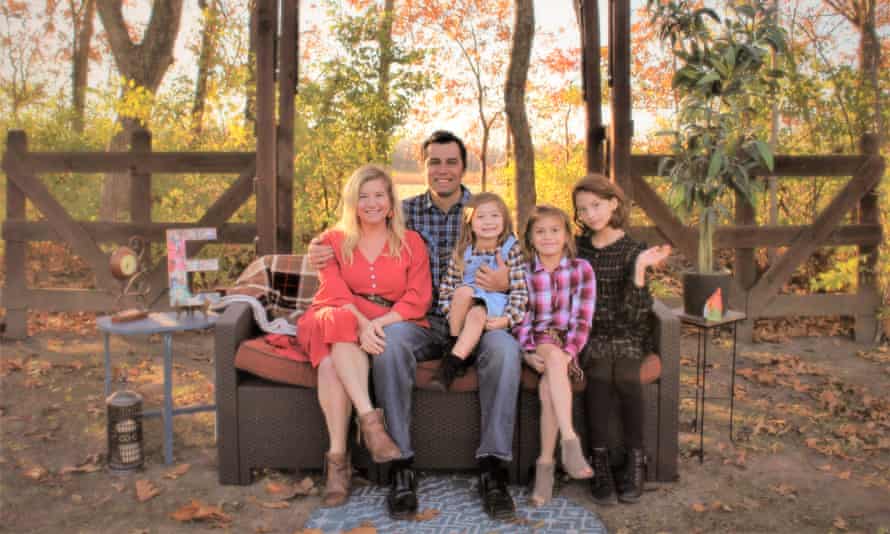 Kelly Edinger, her husband, Greg, and their children Gabi, 11, Kati, eight, and Kennedi, four.