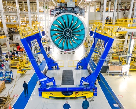 it is being released from a huge bright blue frame into the testing structure.
