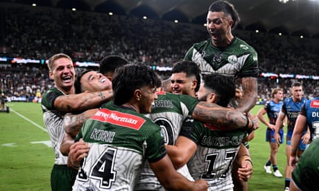 The Māori team celebrate their win at the men’s All Stars match in Sydney The Māori team celebrate their win at the men’s All Stars match in Sydney