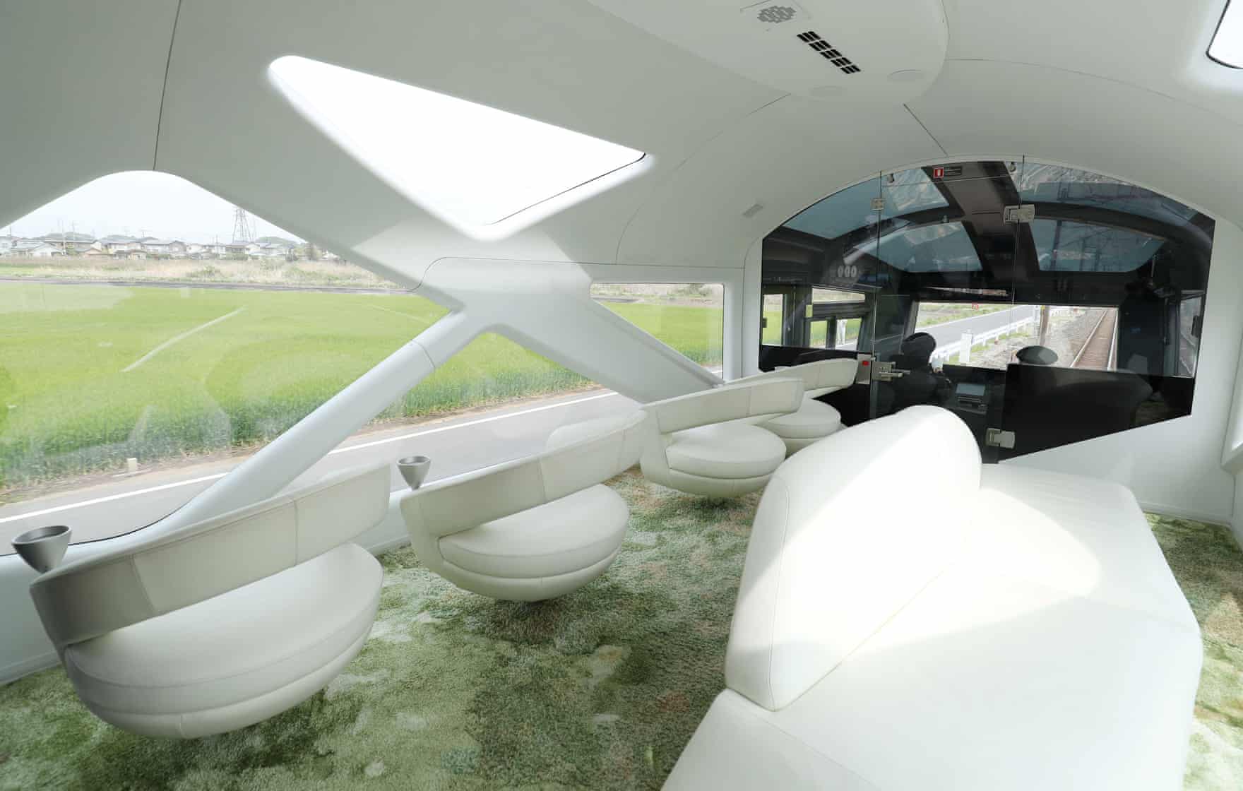 A peek inside the futuristic observatory car