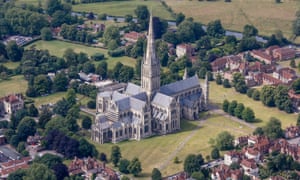 Aerial view of Salisbury Cathedral