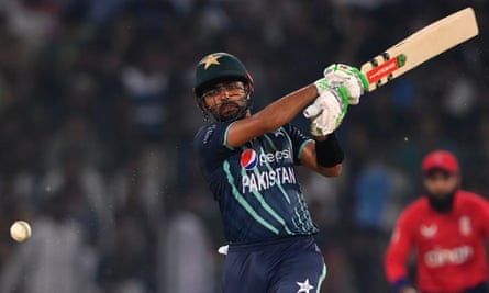 Babar Azam hit just five fours in his first 42 balls before crashing 36 runs from his last 17 deliveries.