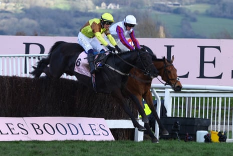 Galopin Des Champs clears the last and races away to win by five lengths.