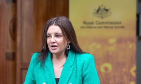 Senator Jacqui Lambie outside the Royal Commission into Defence and Veteran Suicide