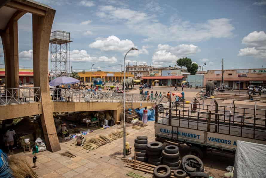 The outside of Gulu main market in northern Uganda during the coronavirus lockdown