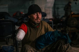 An injured Ukrainian service member