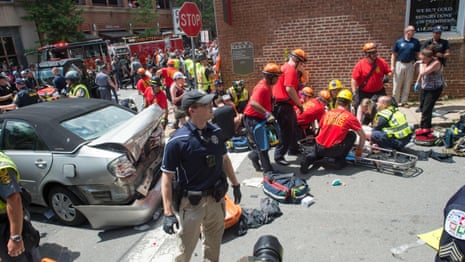 Car drives into crowd in Charlottesville, Virginia – video