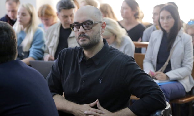 The Russian film and stage director Kirill Serebrennikov in the Moscow city court earlier this month.