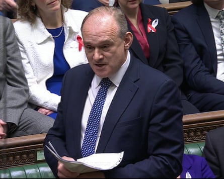 Liberal Democrat leader Sir Ed Davey speaking in the House of Commons,
