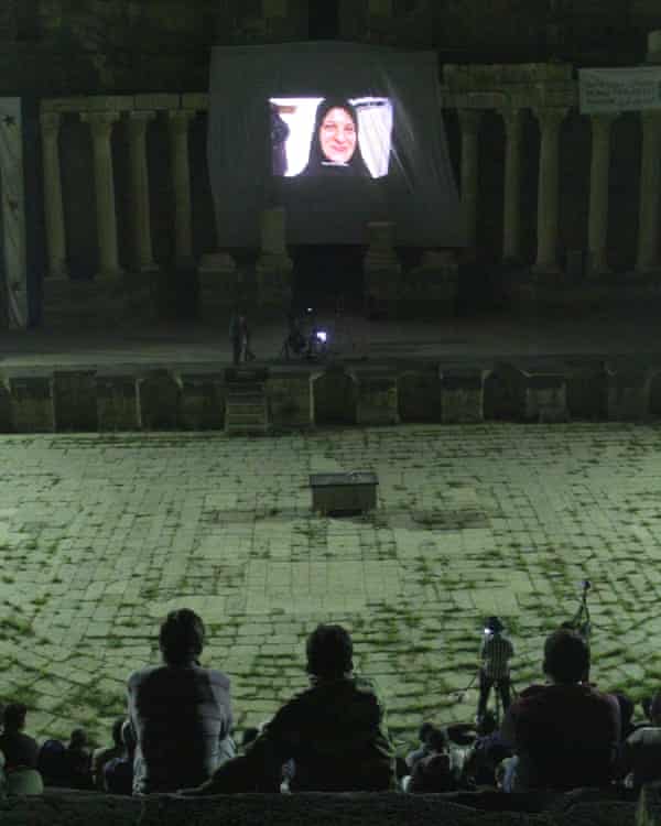 Syria film festival screening in Daraa, Syria
