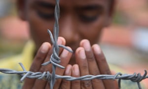 A Rohingya refugee in Bangladesh at a ceremony to mark the first anniversary of the military crackdown.
