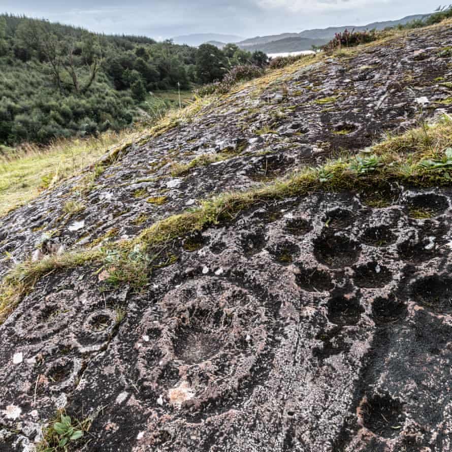 The largest rosette on Ormaig East Rock, Argyll, Scotland.