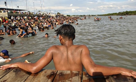 Swimming in the Guayas river, Guayaquil (image from 2005)