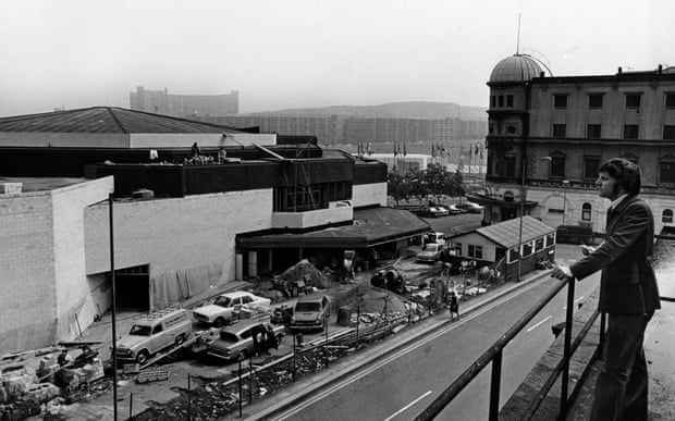 Colin George looks on as Sheffield’s Crucible theatre takes shape, July 1971.