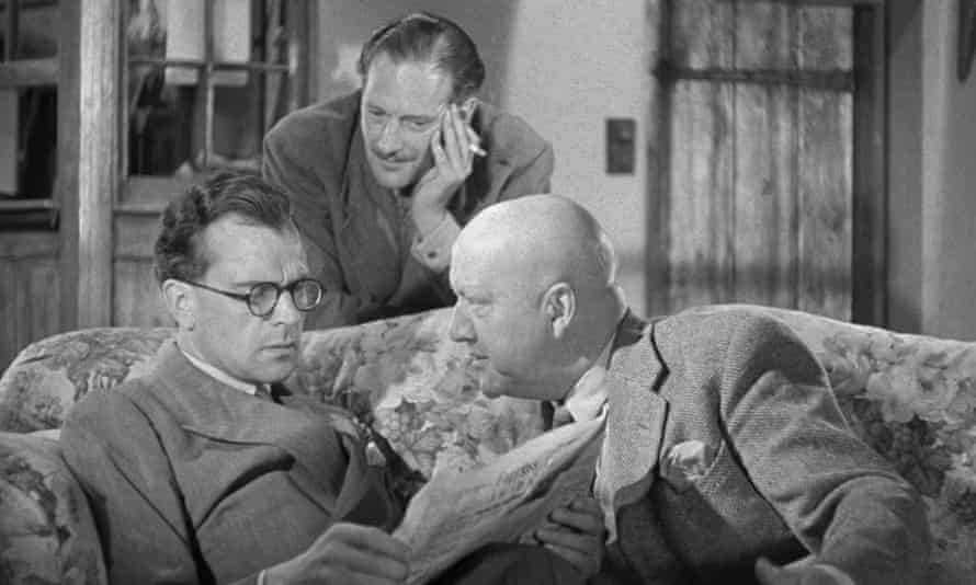 Esmond Knight, Guy Middleton and Alfred Drayton in The Halfway House (1944).