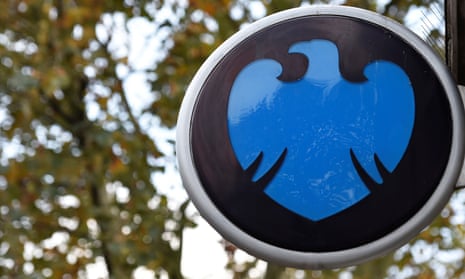 The Barclays logo outside a branch of the bank