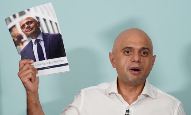 Sajid Javid speaking at the presentation of his campaign be conservative party leader