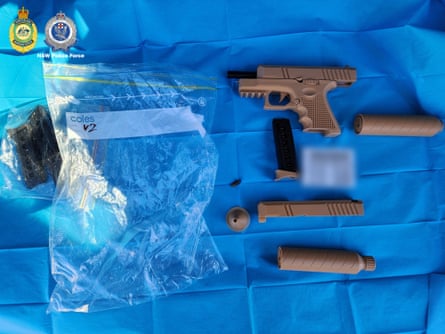Weapons and parts captured during the National Illicit Firearm Week of Action