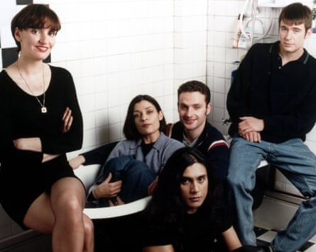 Daniela Nardini as Anna, Amita Dhiri as Milly, Andrew Lincoln as Egg, Jack Davenport as Miles and Ramon Tikaram as Ferdy in This Life.