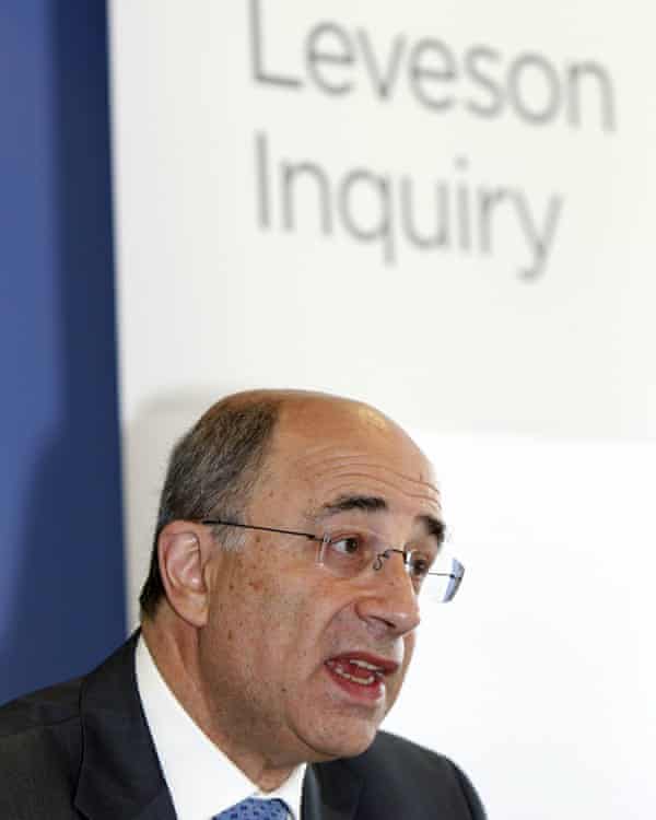 Lord Justice Leveson during the first phone-hacking inquiry